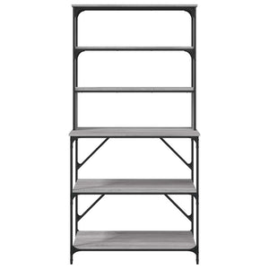 Ραφιέρα Κουζίνας 6 Επιπέδων Γκρι Sonoma 90x40x180 εκ Επεξ. Ξύλο - Pakobazaar