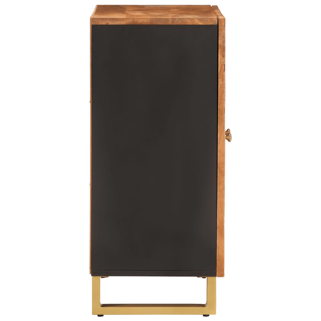 Βοηθητικό Έπιπλο Καφέ/Μαύρο 60x33,5x75 εκ. Μασίφ Ξύλο Μάνγκο - Pakobazaar