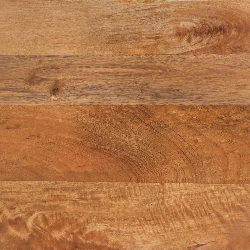 Κομοδίνα 2 τεμ. Καφέ και Μαύρο από Μασίφ Ξύλο Μάνγκο