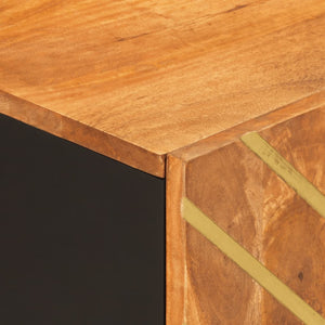 Έπιπλο Τηλεόρασης Καφέ/Μαύρο 105x33,5x46 εκ. Μασίφ Ξύλο Μάνγκο - Pakobazaar