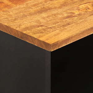 Έπιπλο Τηλεόρασης Καφέ/Μαύρο 100x33,5x46 εκ. Μασίφ Ξύλο Μάνγκο