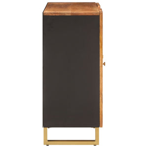 Βοηθητικό Έπιπλο Καφέ/Μαύρο 90x33,5x75 εκ. Μασίφ Ξύλο Μάνγκο - Pakobazaar