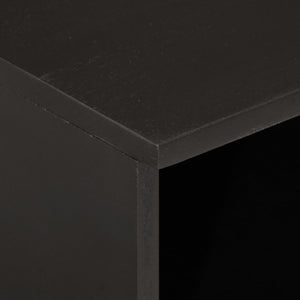 Κομοδίνο Μαύρο 40 x 33 x 46 εκ. από Μασίφ Ξύλο Μάνγκο - Pakobazaar