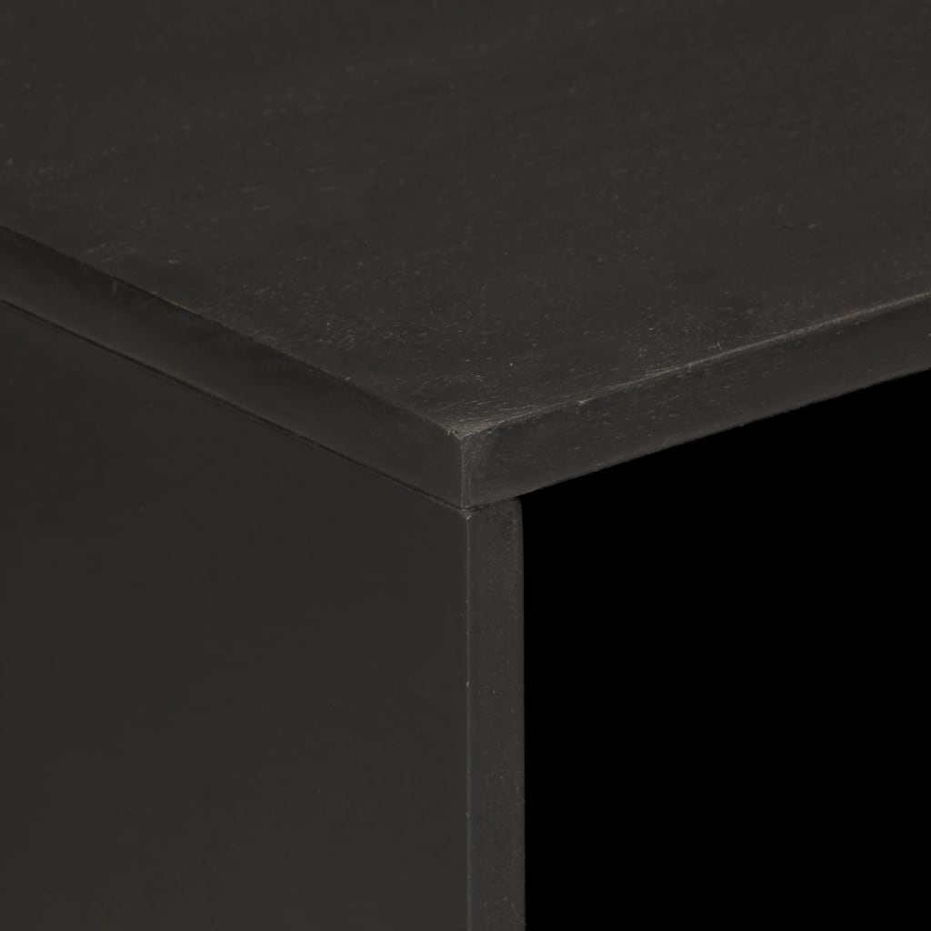 Κομοδίνο Μαύρο 50 x 33 x 60 εκ. από Μασίφ Ξύλο Μάνγκο