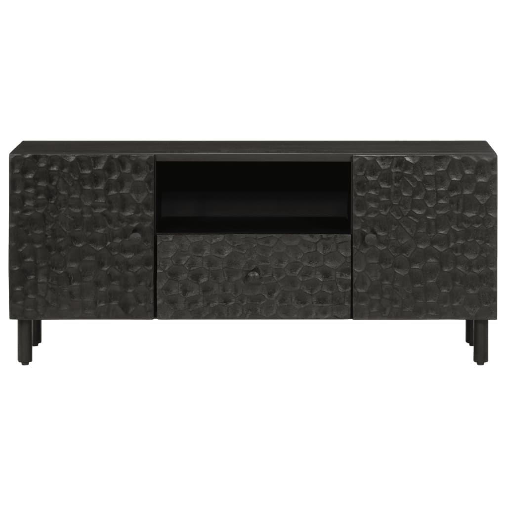 Έπιπλο Τηλεόρασης Μαύρο 105 x 33 x 46 εκ. από Μασίφ Ξύλο Μάνγκο