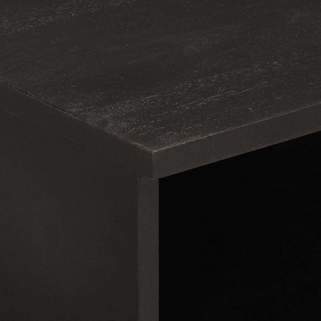 Έπιπλο Τηλεόρασης Μαύρο 100 x 33 x 46 εκ. από Μασίφ Ξύλο Μάνγκο