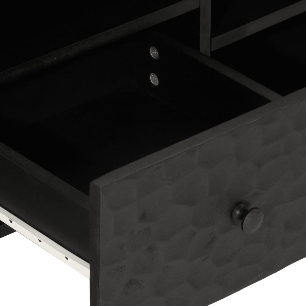 Έπιπλο Τηλεόρασης Μαύρο 100 x 33 x 46 εκ. από Μασίφ Ξύλο Μάνγκο - Pakobazaar