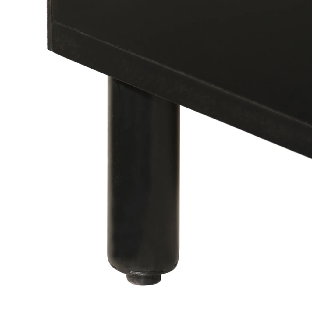 Ντουλάπι Μπάνιου Μαύρο 38 x 33 x 160 εκ. από Μασίφ Ξύλο Μάνγκο