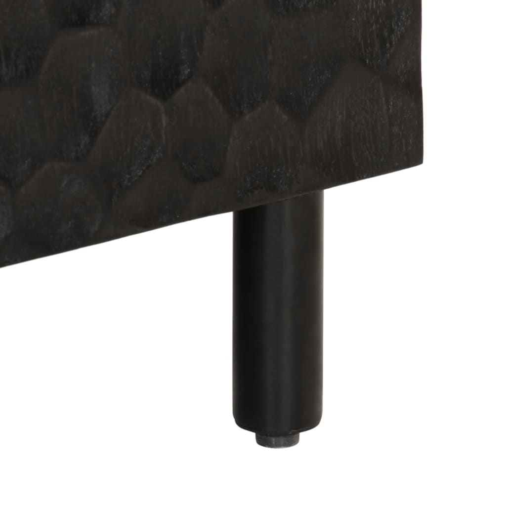 Βοηθητικό Ντουλάπι Μαύρο 60 x 33 x 75 εκ. από Μασίφ Ξύλο Μάνγκο