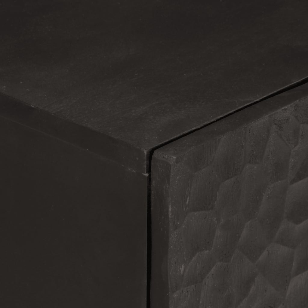 Βοηθητικό Ντουλάπι Μαύρο 60 x 33 x 75 εκ. από Μασίφ Ξύλο Μάνγκο