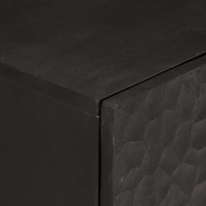 Βοηθητικό Ντουλάπι Μαύρο 60 x 33 x 75 εκ. από Μασίφ Ξύλο Μάνγκο
