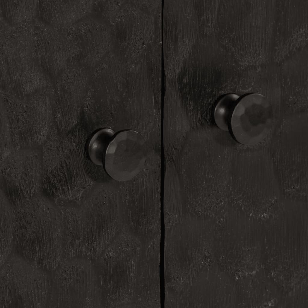 Βοηθητικό Ντουλάπι Μαύρο 60 x 33 x 75 εκ. από Μασίφ Ξύλο Μάνγκο