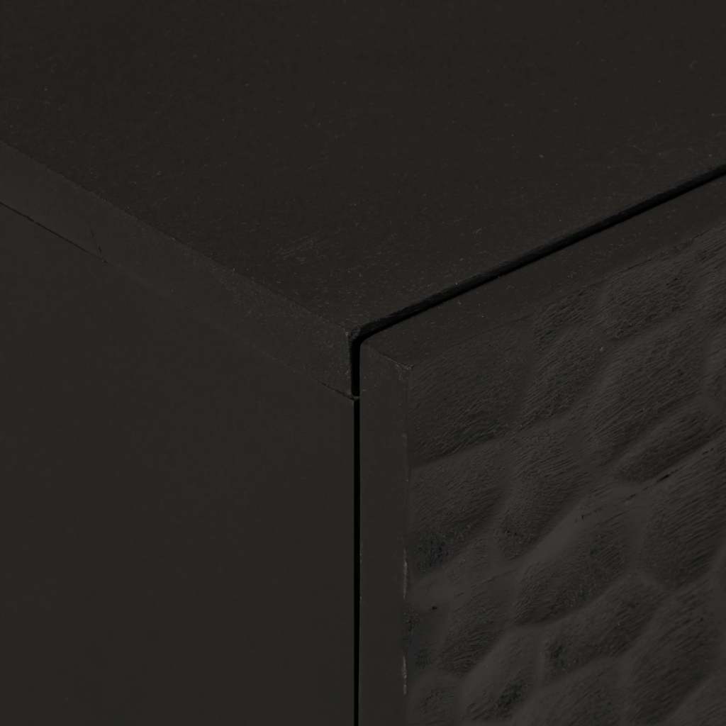 Βοηθητικό Ντουλάπι Μαύρο 80 x 33 x 75 εκ. από Μασίφ Ξύλο Μάνγκο