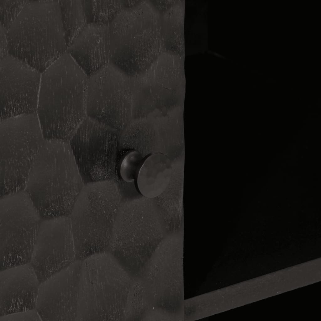 Βοηθητικό Ντουλάπι Μαύρο 90 x 33 x 75 εκ. από Μασίφ Ξύλο Μάνγκο