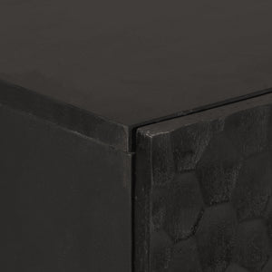 Ντουλάπι Μαύρο 60 x 33 x 110 εκ. από Μασίφ Ξύλο Μάνγκο - Pakobazaar