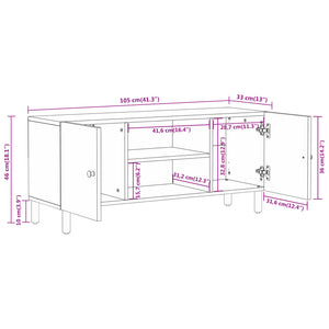 Έπιπλο Τηλεόρασης 105 x 33 x 46 εκ. από Μασίφ Ξύλο Ακακίας