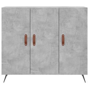 Ντουλάπι Γκρι Σκυροδέματος 90x34x80 εκ. Επεξεργασμένο Ξύλο