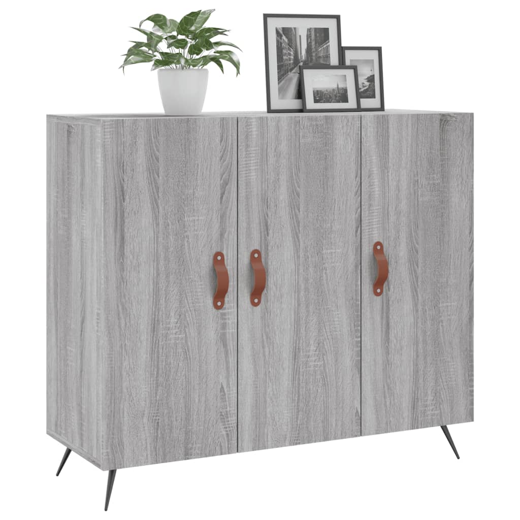 Ντουλάπι Γκρι Sonoma 90 x 34 x 80 εκ. από Επεξεργασμένο Ξύλο