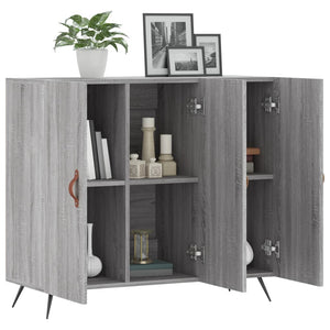 Ντουλάπι Γκρι Sonoma 90 x 34 x 80 εκ. από Επεξεργασμένο Ξύλο