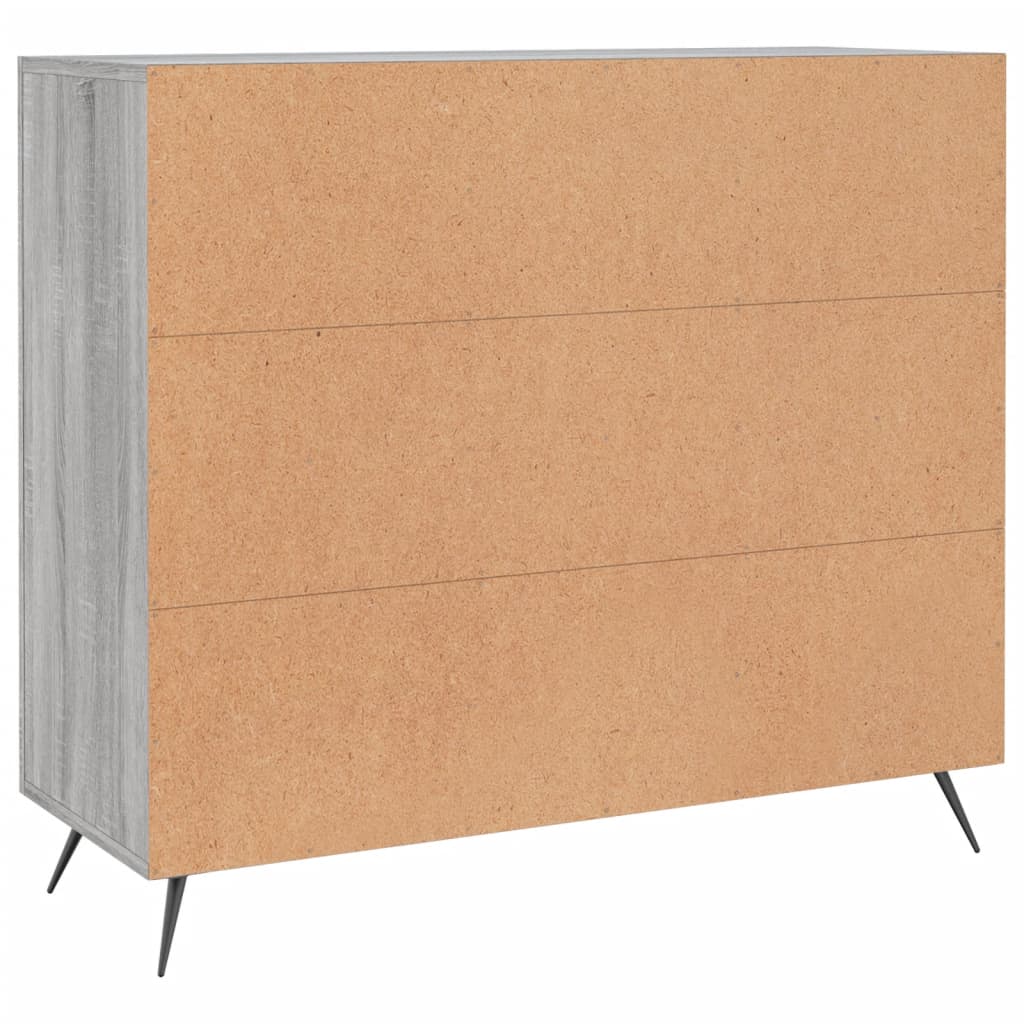 Ντουλάπι Γκρι Sonoma 90 x 34 x 80 εκ. από Επεξεργασμένο Ξύλο