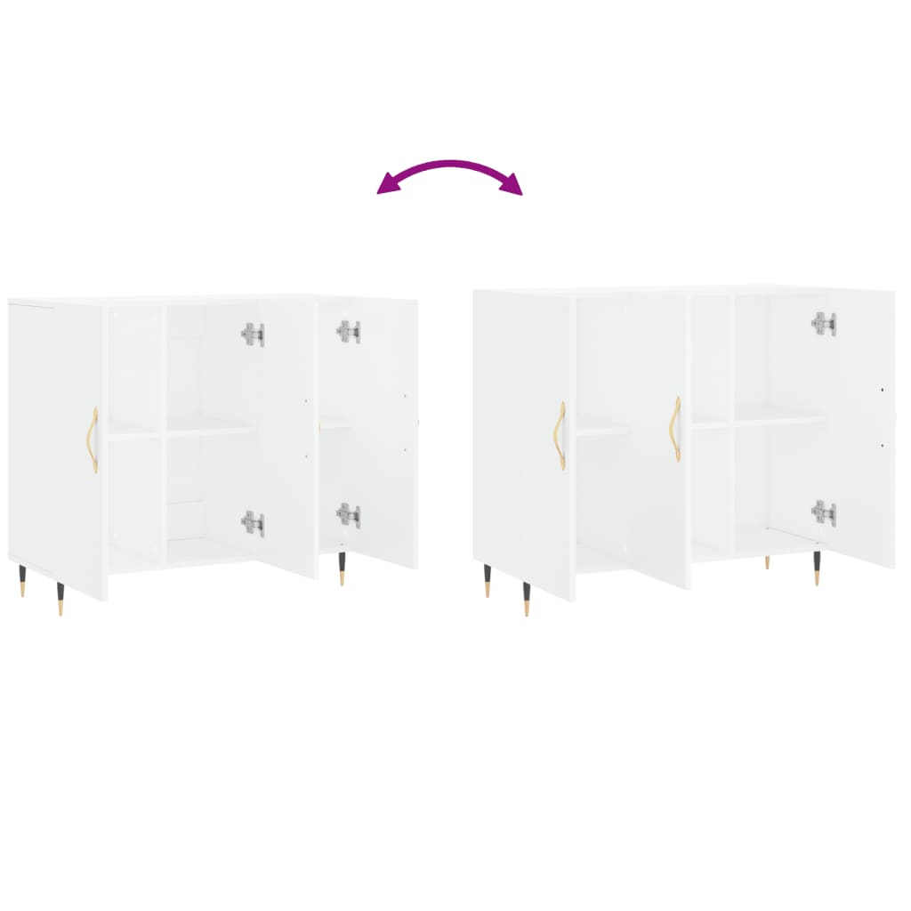 Μπουφές Λευκός 90 x 34 x 80 εκ. από Επεξεργασμένο Ξύλο - Pakobazaar