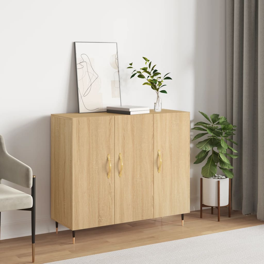 Ντουλάπι Sonoma δρυς 90x34x80 εκ. Επεξεργασμένο Ξύλο