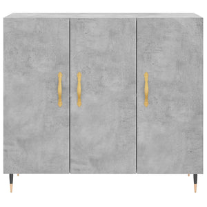 Ντουλάπι Γκρι Σκυροδέματος 90x34x80 εκ. Επεξεργασμένο Ξύλο
