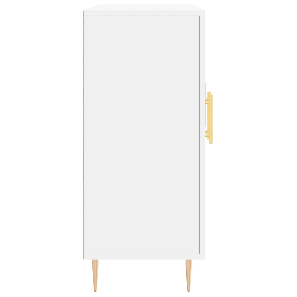 Μπουφές Λευκός 90 x 34 x 80 εκ. από Επεξεργασμένο Ξύλο