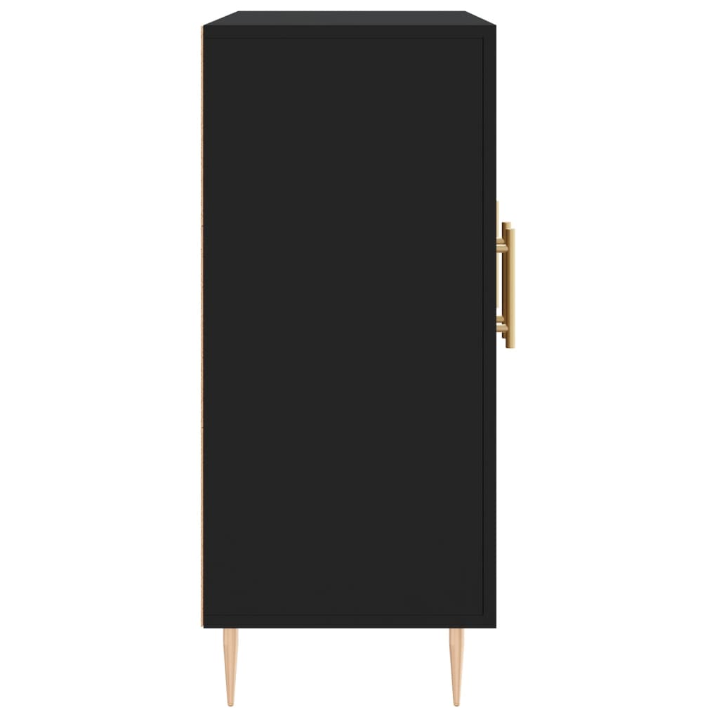 Ντουλάπι Μαύρο 90 x 34 x 80 εκ. από Επεξεργασμένο Ξύλο - Pakobazaar