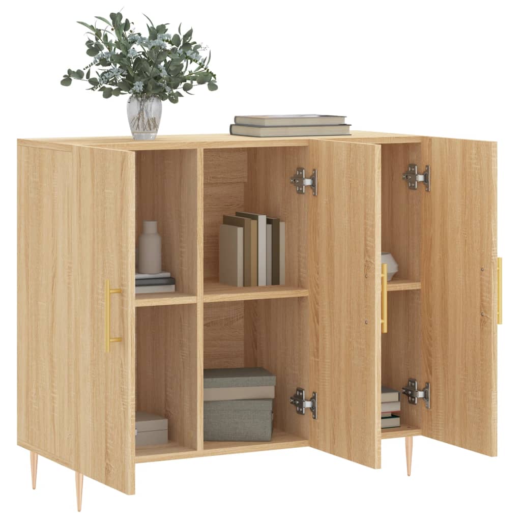 Ντουλάπι Sonoma δρυς 90x34x80 εκ. Επεξεργασμένο Ξύλο