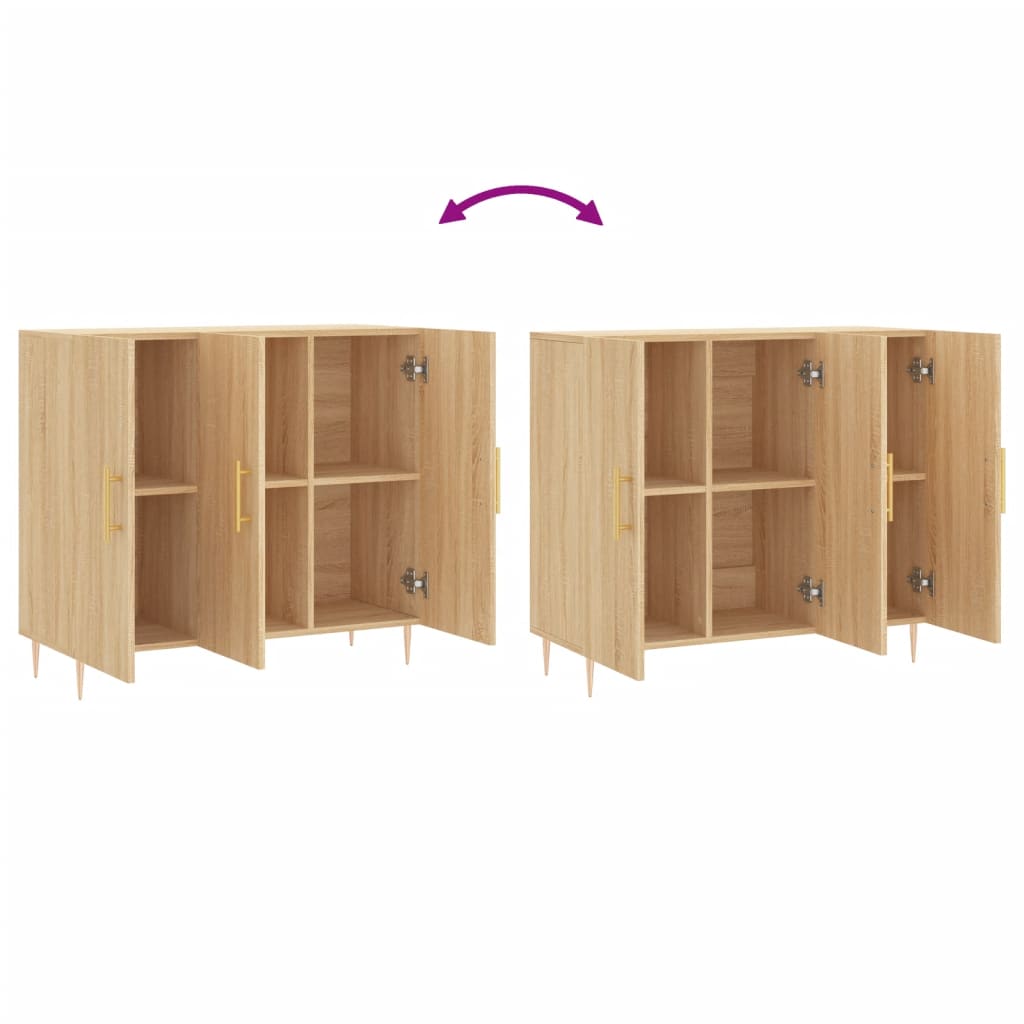 Ντουλάπι Sonoma δρυς 90x34x80 εκ. Επεξεργασμένο Ξύλο