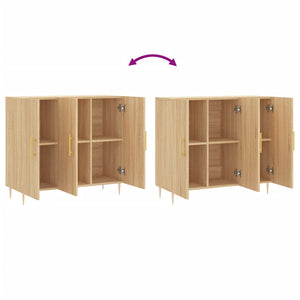 Ντουλάπι Sonoma δρυς 90x34x80 εκ. Επεξεργασμένο Ξύλο