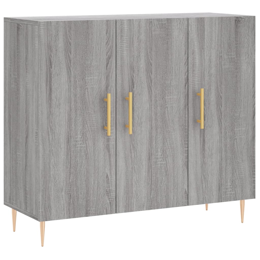 Ντουλάπι Γκρι Sonoma 90 x 34 x 80 εκ. από Επεξεργασμένο Ξύλο