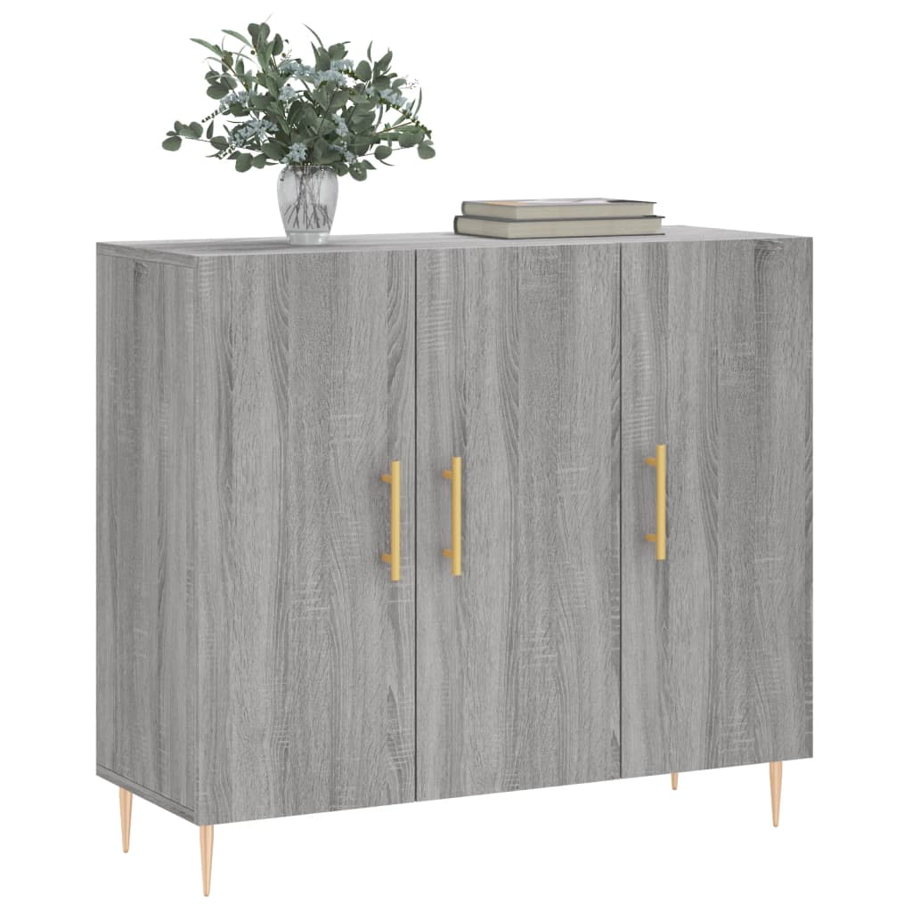 Ντουλάπι Γκρι Sonoma 90 x 34 x 80 εκ. από Επεξεργασμένο Ξύλο