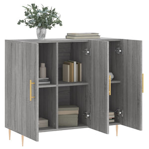 Ντουλάπι Γκρι Sonoma 90 x 34 x 80 εκ. από Επεξεργασμένο Ξύλο