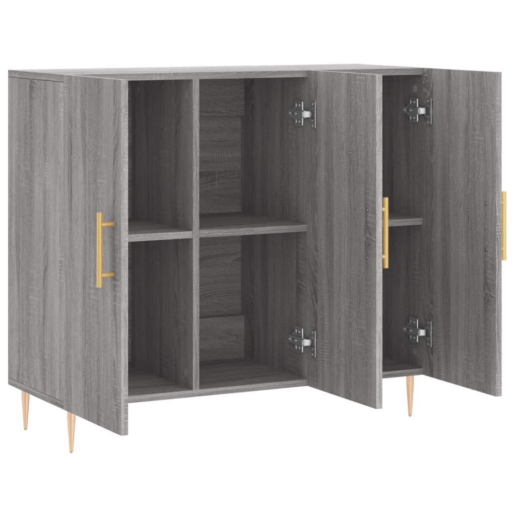 Ντουλάπι Γκρι Sonoma 90 x 34 x 80 εκ. από Επεξεργασμένο Ξύλο