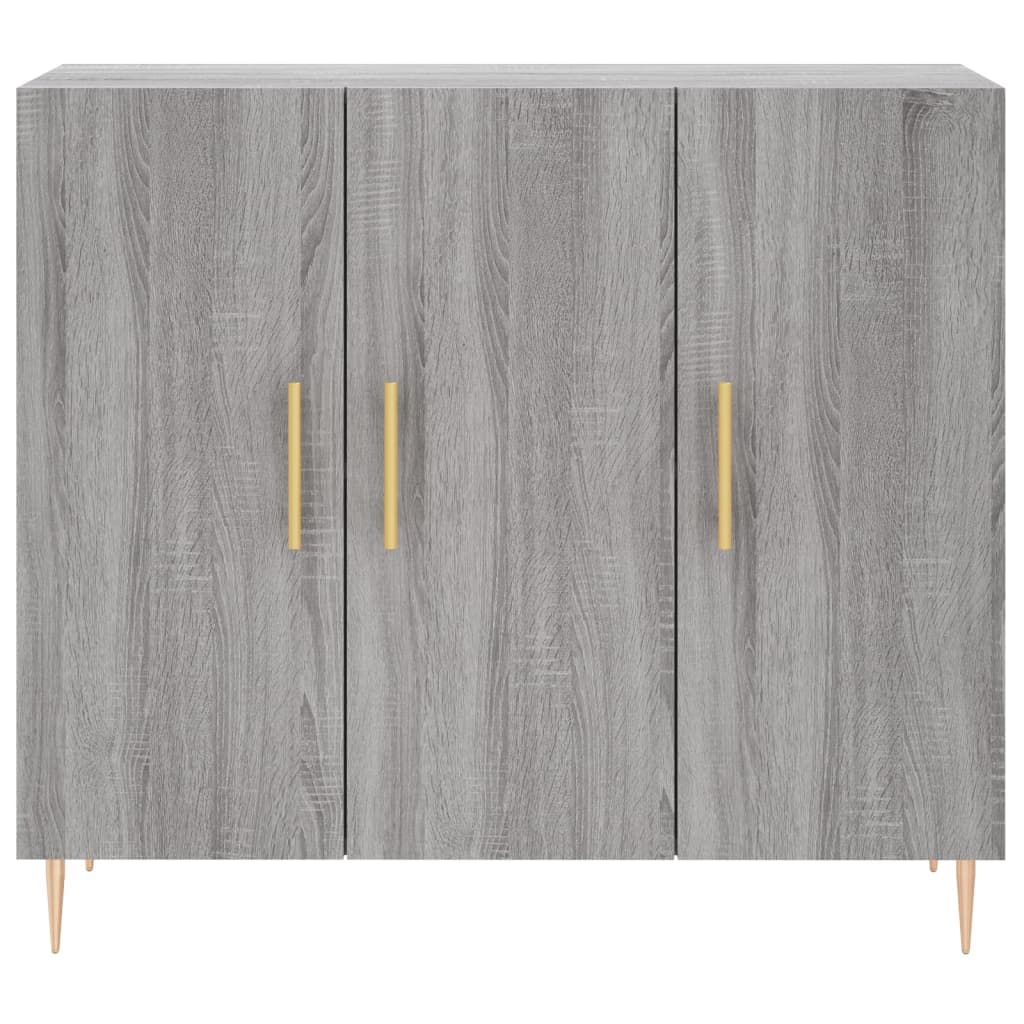 Ντουλάπι Γκρι Sonoma 90 x 34 x 80 εκ. από Επεξεργασμένο Ξύλο