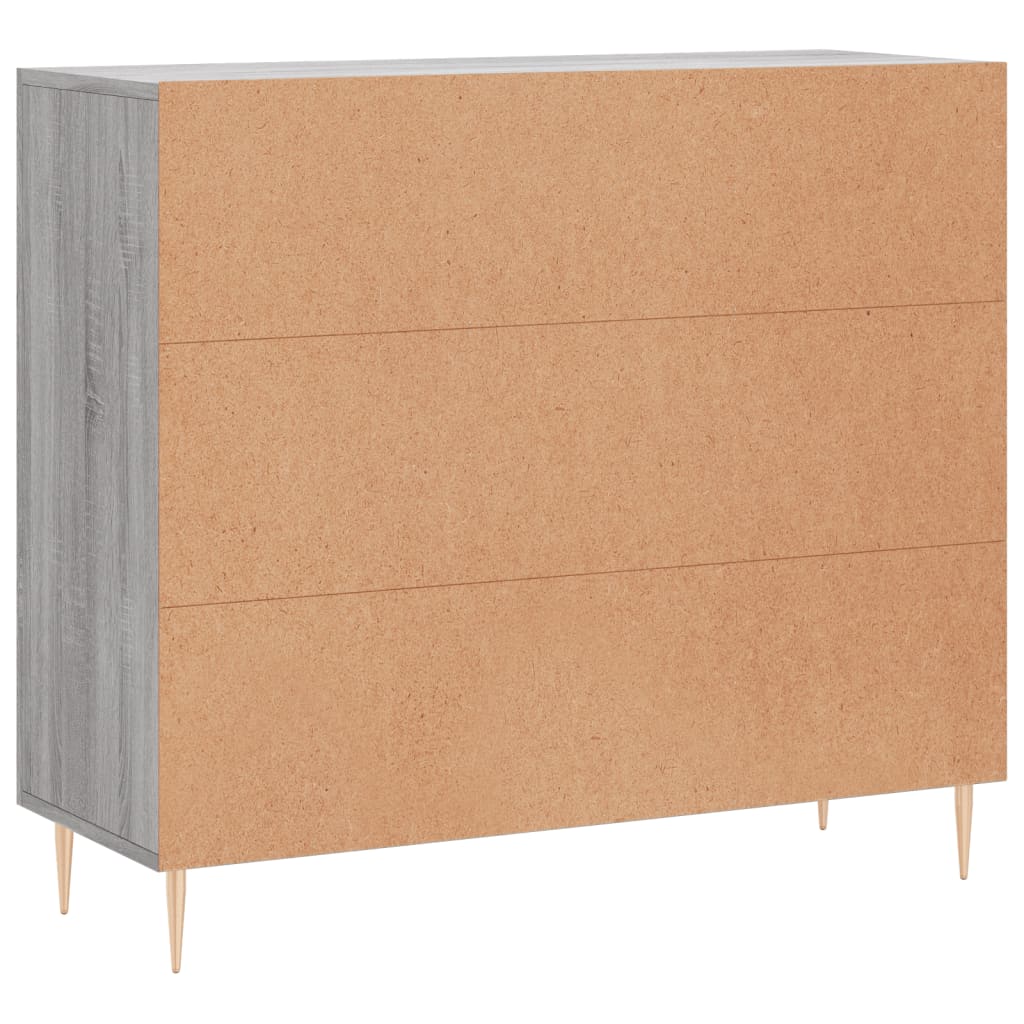 Ντουλάπι Γκρι Sonoma 90 x 34 x 80 εκ. από Επεξεργασμένο Ξύλο
