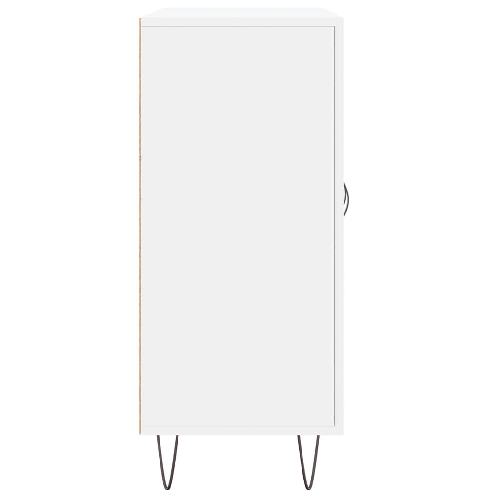Μπουφές Λευκός 90 x 34 x 80 εκ. από Επεξεργασμένο Ξύλο
