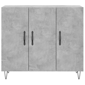 Ντουλάπι Γκρι Σκυροδέματος 90x34x80 εκ. Επεξεργασμένο Ξύλο