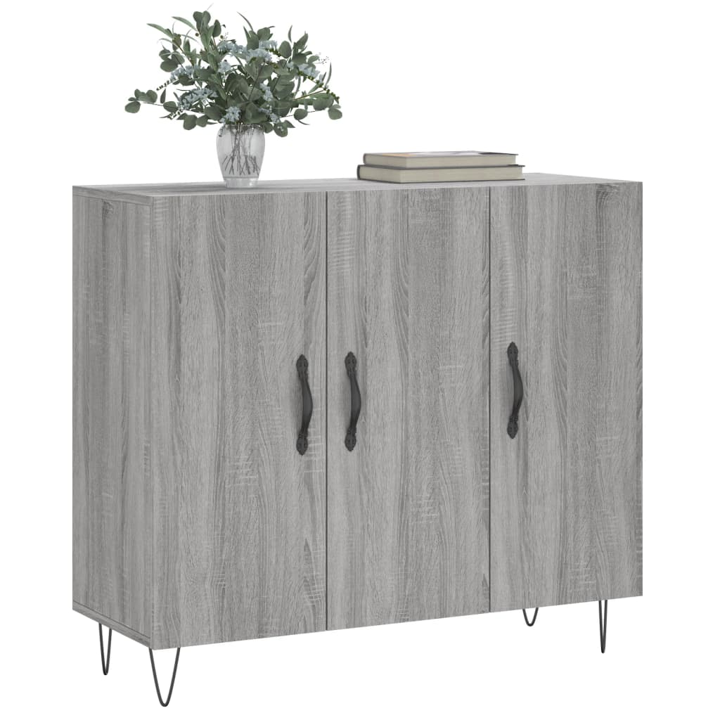 Ντουλάπι Γκρι Sonoma 90 x 34 x 80 εκ. από Επεξεργασμένο Ξύλο - Pakobazaar