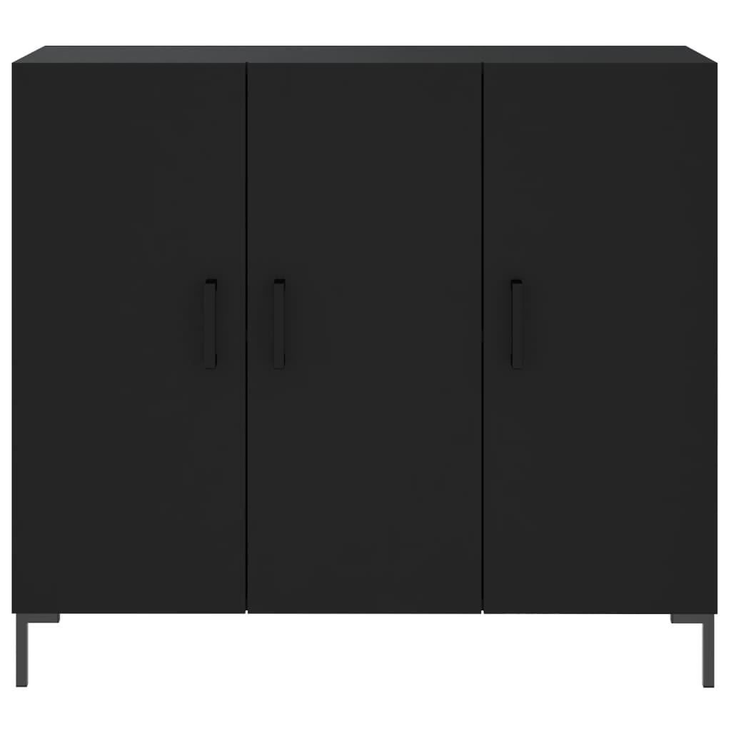 Ντουλάπι Μαύρο 90 x 34 x 80 εκ. από Επεξεργασμένο Ξύλο