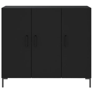 Ντουλάπι Μαύρο 90 x 34 x 80 εκ. από Επεξεργασμένο Ξύλο