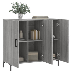 Ντουλάπι Γκρι Sonoma 90 x 34 x 80 εκ. από Επεξεργασμένο Ξύλο - Pakobazaar