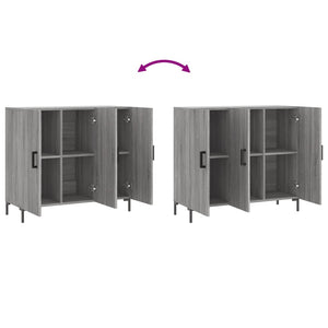 Ντουλάπι Γκρι Sonoma 90 x 34 x 80 εκ. από Επεξεργασμένο Ξύλο - Pakobazaar