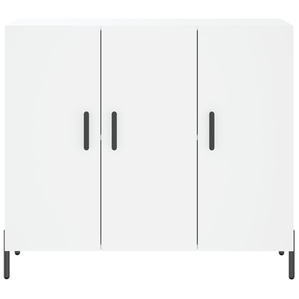 Μπουφές Λευκός 90 x 34 x 80 εκ. από Επεξεργασμένο Ξύλο