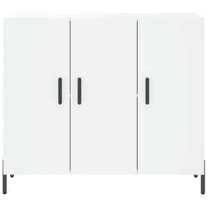 Μπουφές Λευκός 90 x 34 x 80 εκ. από Επεξεργασμένο Ξύλο