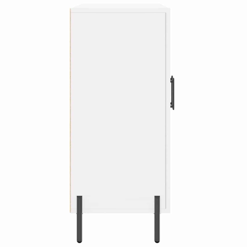 Μπουφές Λευκός 90 x 34 x 80 εκ. από Επεξεργασμένο Ξύλο