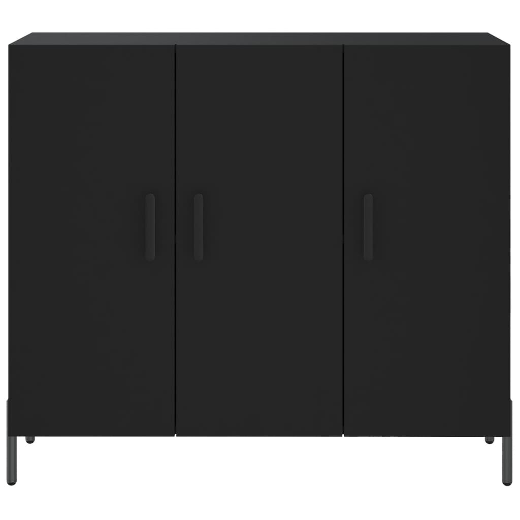 Ντουλάπι Μαύρο 90 x 34 x 80 εκ. από Επεξεργασμένο Ξύλο