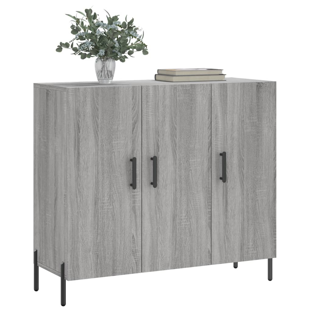 Ντουλάπι Γκρι Sonoma 90 x 34 x 80 εκ. από Επεξεργασμένο Ξύλο